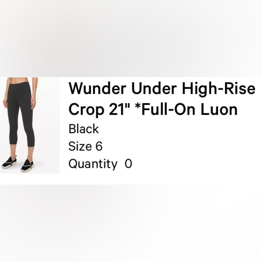 Wunder Under High-Rise
Crop 21" *Full-On Luon